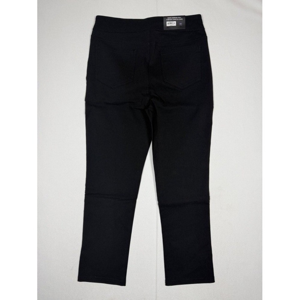 Mario Serrani Italy Womens Black Comfort Stretch Capri Pants XS NWT 1764407 - Picture 4 of 10